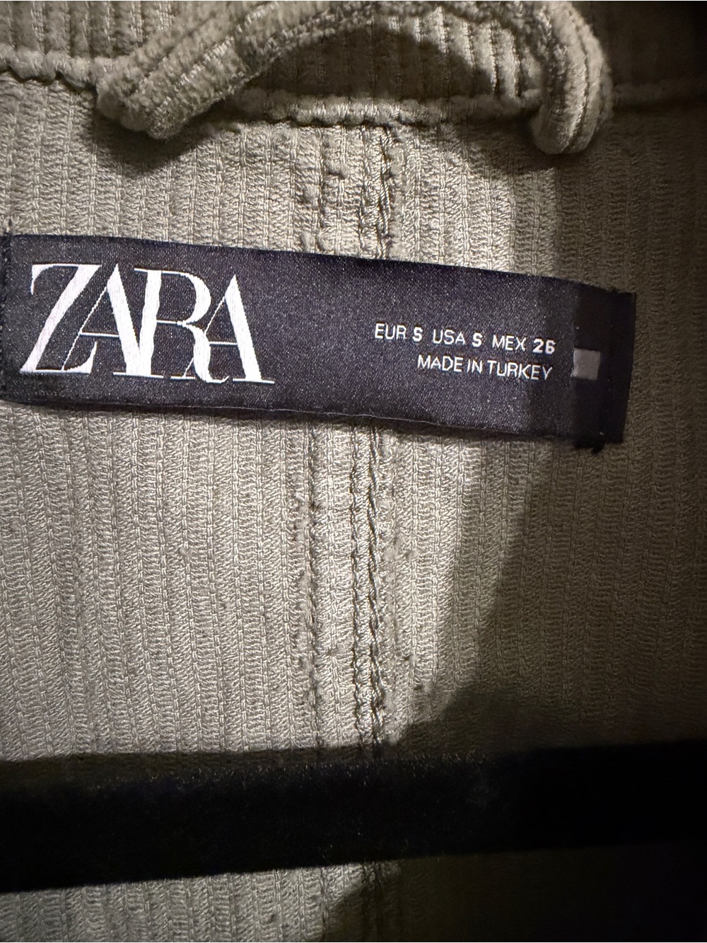 Zara Olive Green Corduroy Jacket - Picture 8 of 8